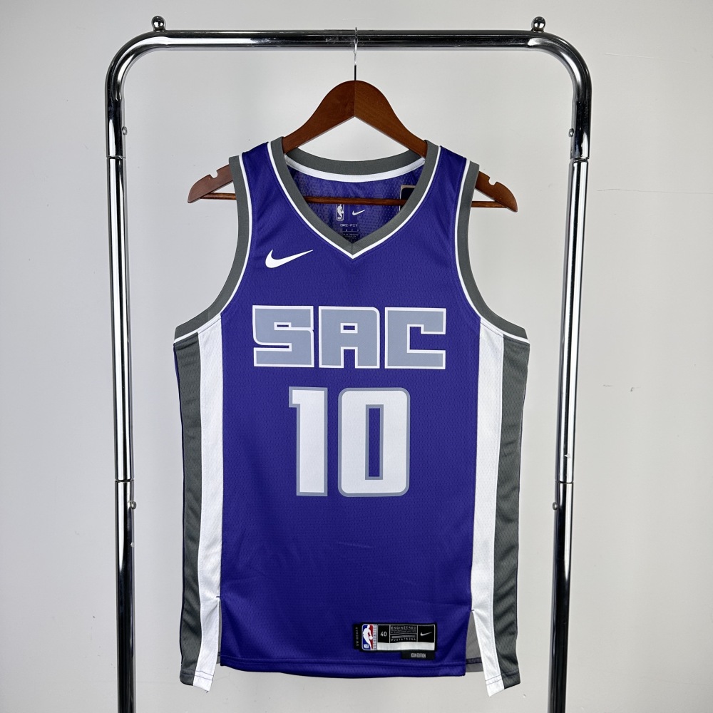 23 Season Sacramento Kings away purple 10 Sabonis