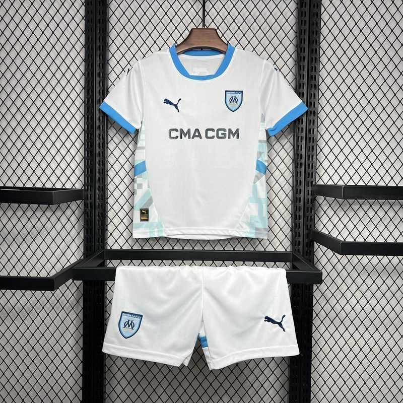 2024-25 Marseille Home KIDS Maillot OM Football jersey