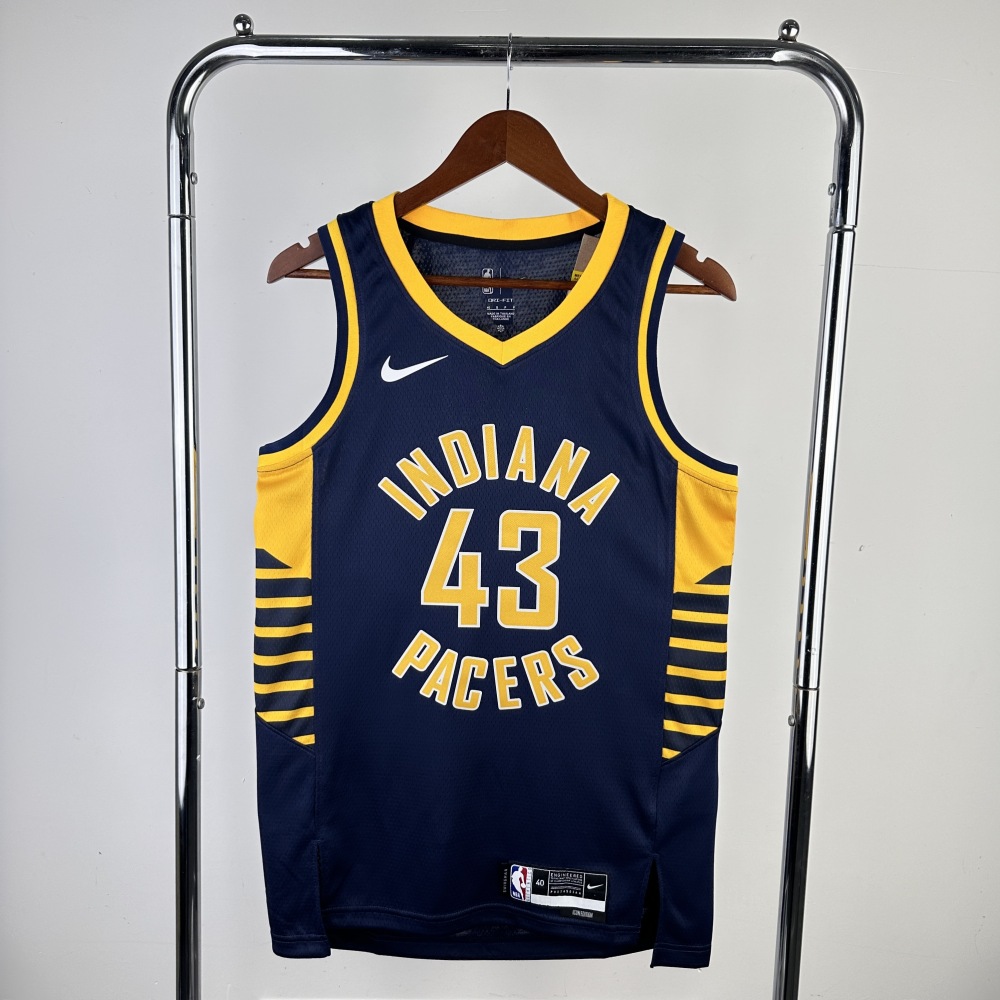23 season Indiana Pacers away navy 43 SIAKAM