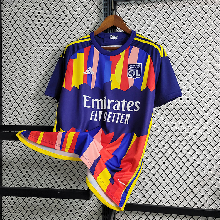 2023-24 Lyon 2 Away Game soccer jersey