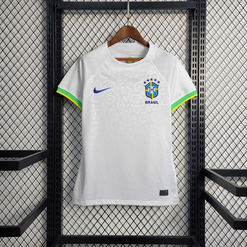 2022-23 Brazil  Women's Women's White Leopard  VINI JP PAPHINHA CUNHA NAYMAR JR L.PAQUETA Football jersey