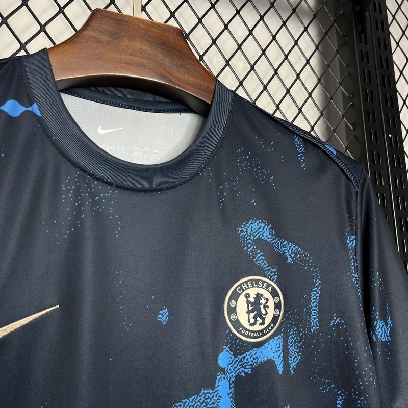 2024-25 Chelsea Dark blue Pre-match training Football jersey