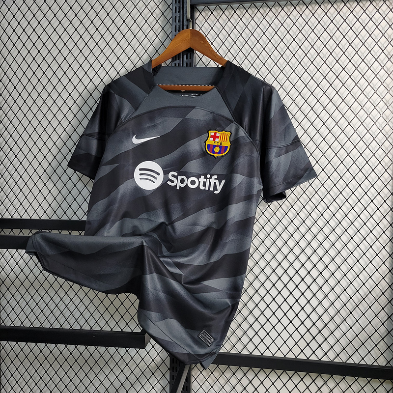 2023-24 Barcelona Black Goalkeeper  TER STEGEN I?AKI PE?A Football jersey