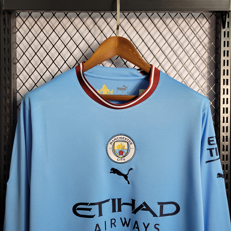 22-23 Long Sleeve Manchester City Home
