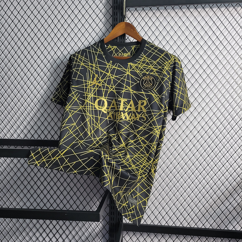 22-23 PSG Training Suit Black and Gold Line