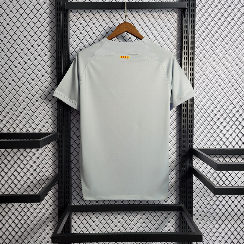 2022-23 Barcelona third away LEWANDOWSKI O.DEMBELE PEDRI PATRI JORDI ALBA Football jersey