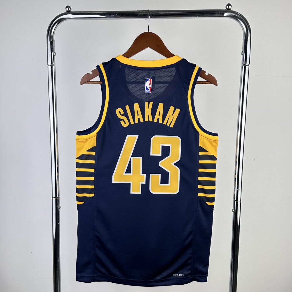 23 season Indiana Pacers away navy 43 SIAKAM