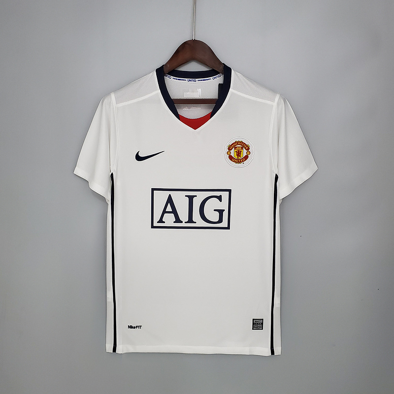 Retro Manchester United 2008-09 League Edition away White   Football jersey retro
