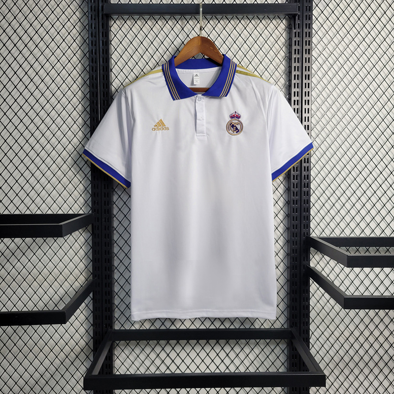 2023-24 Real Madrid White POLO  VALVERDE MODRIC VINI JR. BELLINGHAM CARVAJAL Football jersey