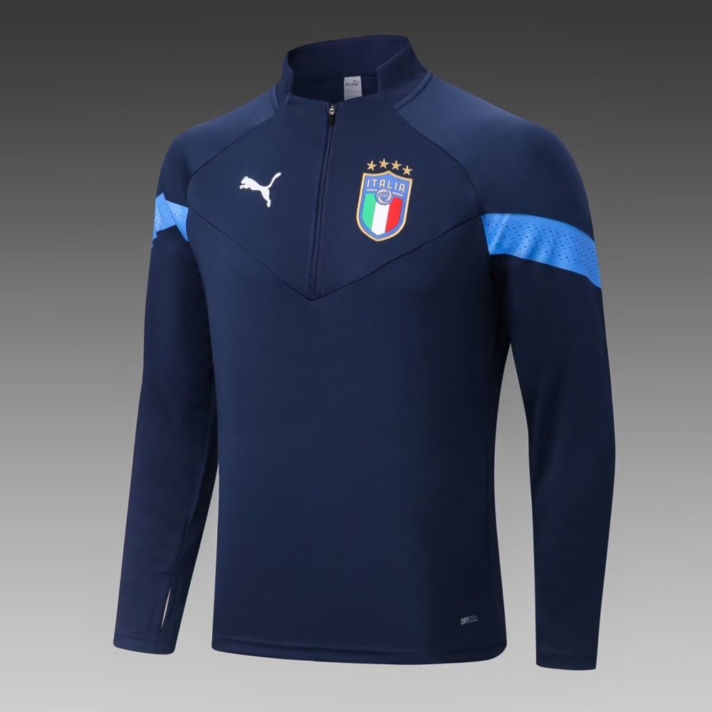 2022-2023 Italian half-pull training suit blue suit