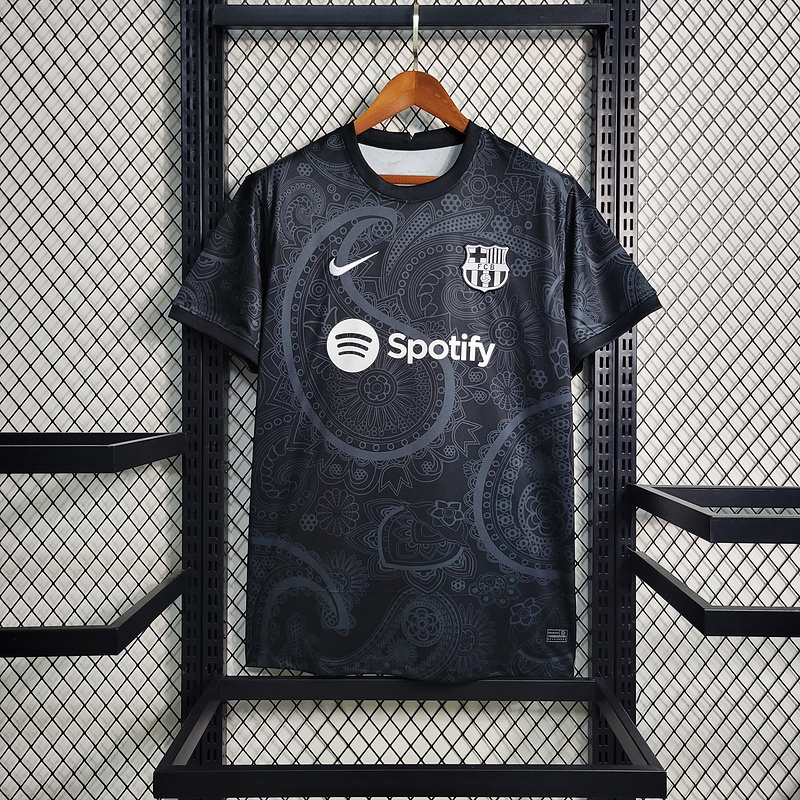 2023-24 Barcelona Black Special Edition  GAVI LEWANDOWSKI F. DE JONG PEDRI FERMíN Football jersey