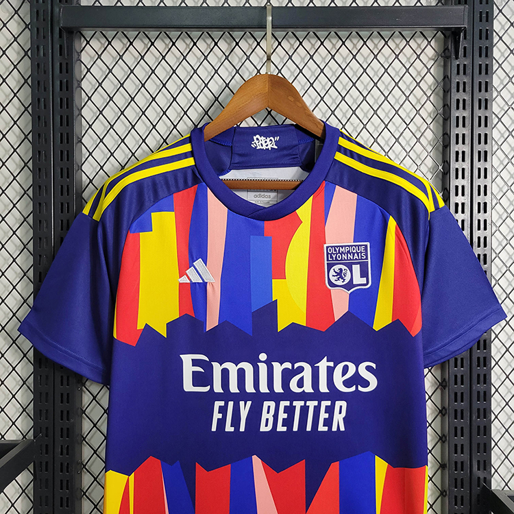 2023-24 Lyon 2 Away Game soccer jersey