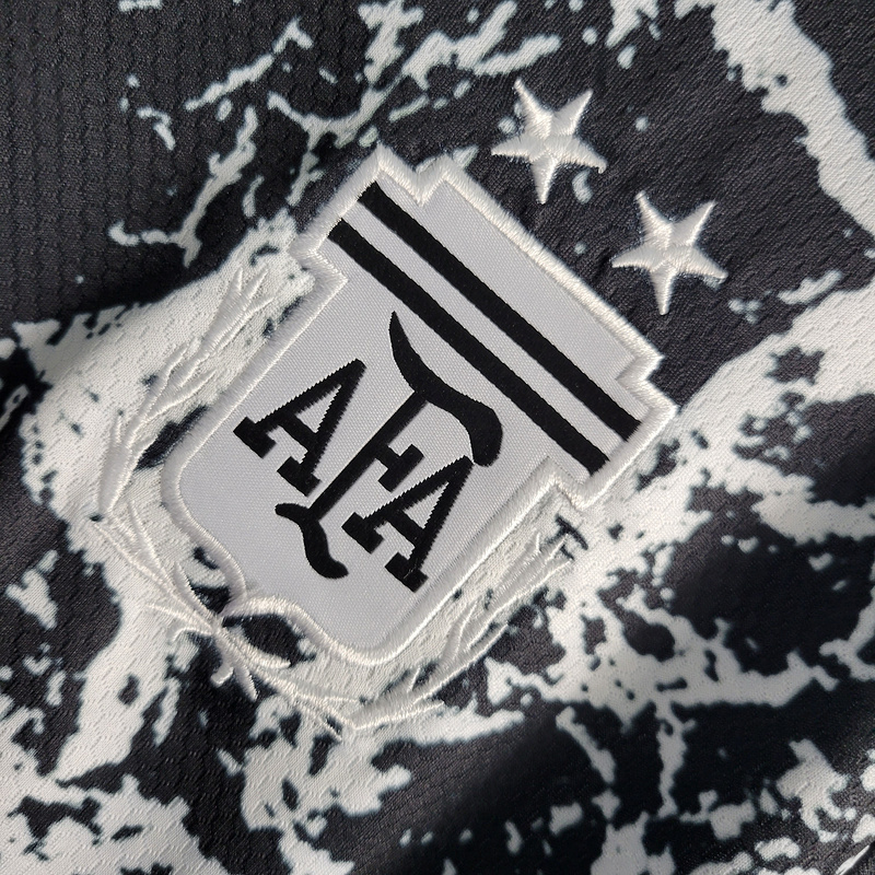 2022 Argentina black and white pre-match training suit