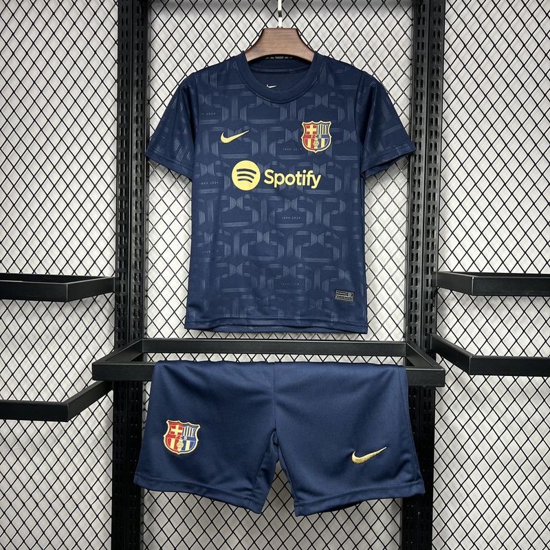 2024-25 Barcelona Away Kids Soccer Jersey