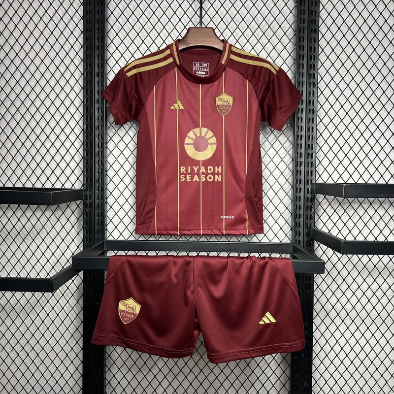 2024-25 AS Roma Home Kids Football jersey
