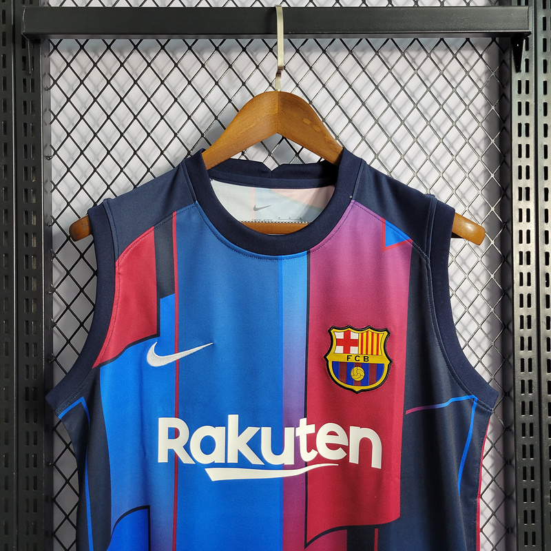 Retro  2021-22 Barcelona Training Vest  PEDRI PIQUE DEMBELE MEMPHIS F.DE JONG