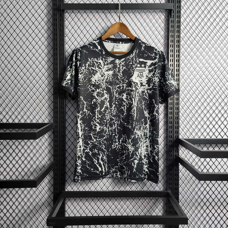 2022 Argentina black and white pre-match training suit