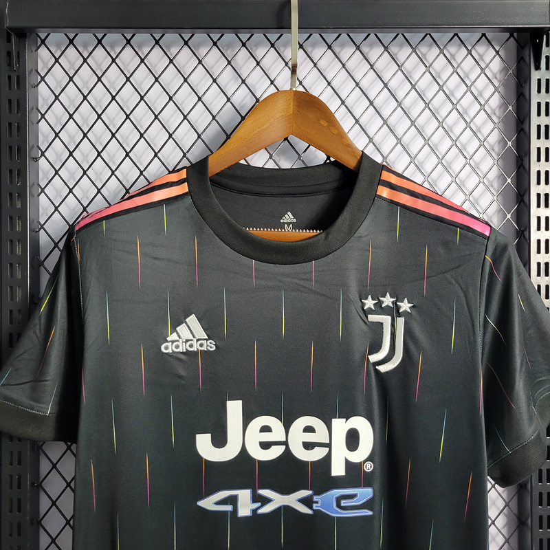 2021-22 Juventus Black Away Cuadrado Chiesa Vlahovi? Morata Dybala Football jersey