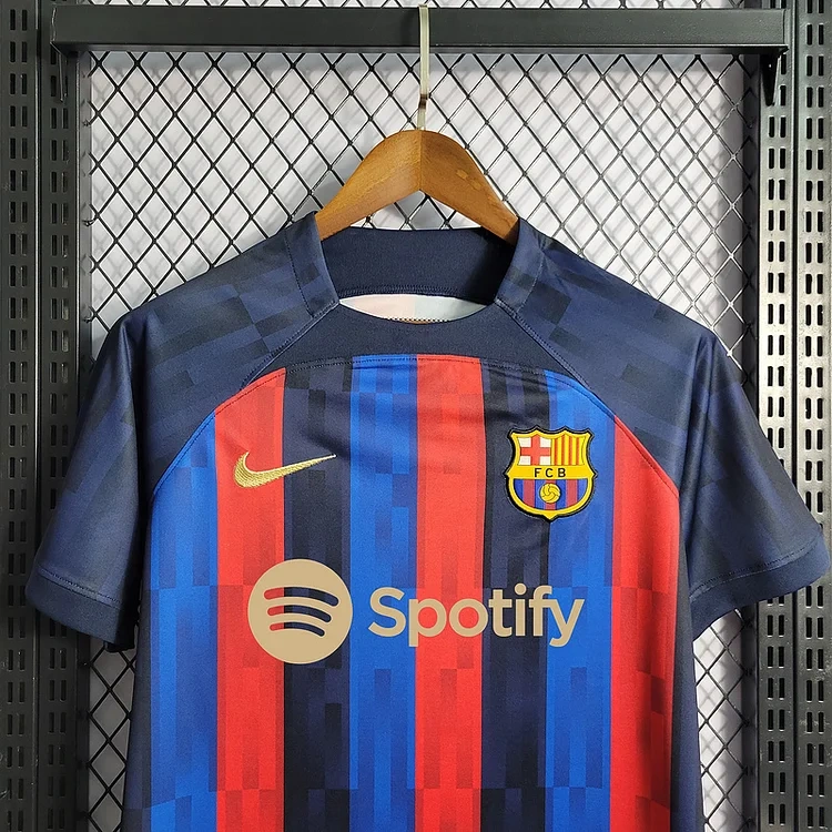 2022-23 Barcelona Home LEWANDOWSKI O.DEMBELE PEDRI PATRI JORDI ALBA Football jersey