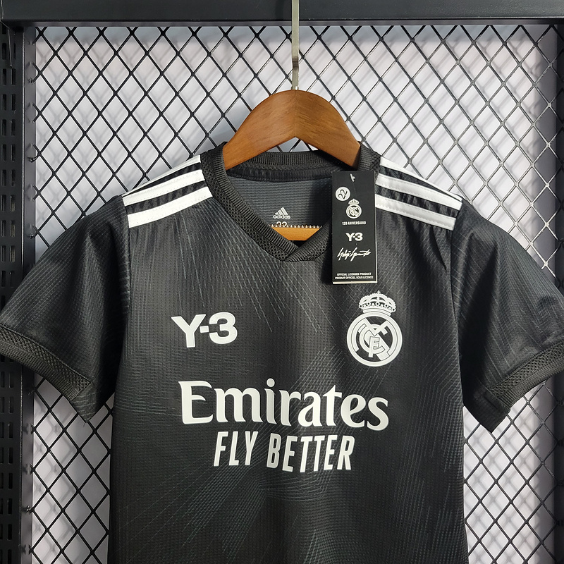 2022-23 Kids Real Madrid Black Y3 Benzema vini jr. KROOS MODRIC Football jersey