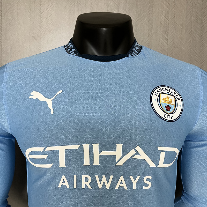 2024-25 Manchester City Home Player Long Sleeve Football jersey