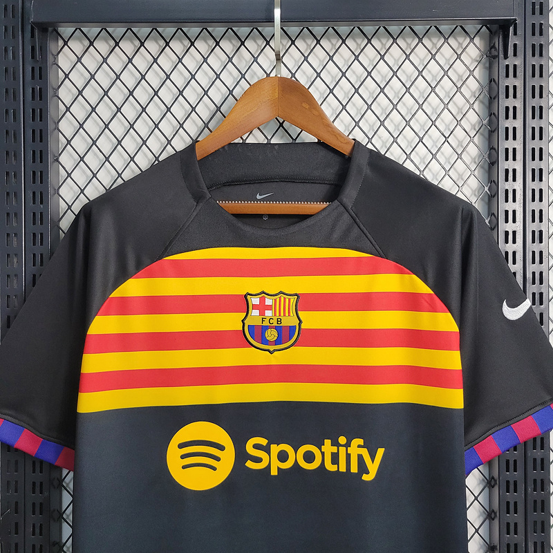 2023-24 Barcelona Black Training Jersey   GAVI LEWANDOWSKI F. DE JONG PEDRI FERMíN Football jersey