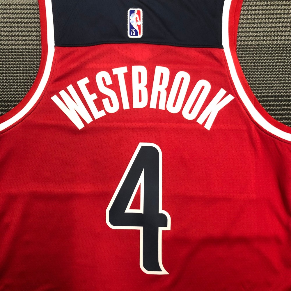75th Anniversary Washington Wizards Red 4 Westbrook