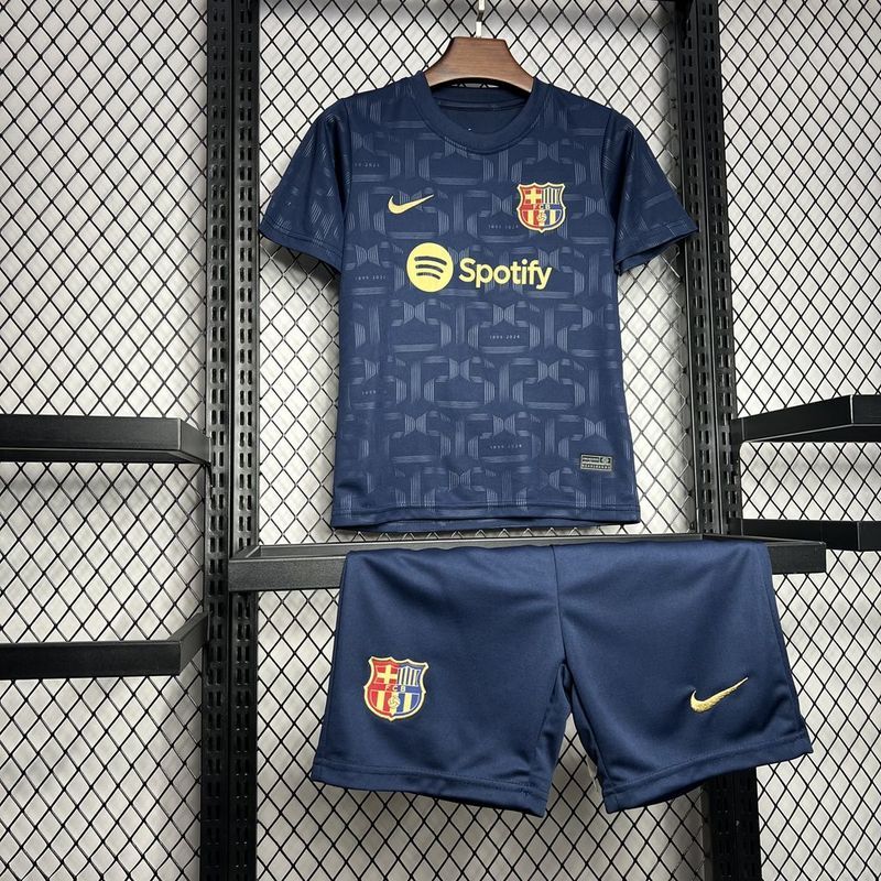 2024-25 Barcelona Away Kids Soccer Jersey