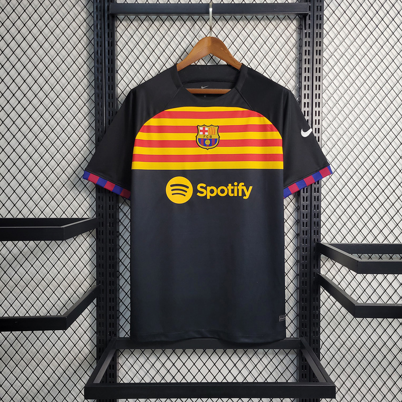 2023-24 Barcelona Black Training Jersey   GAVI LEWANDOWSKI F. DE JONG PEDRI FERMíN Football jersey