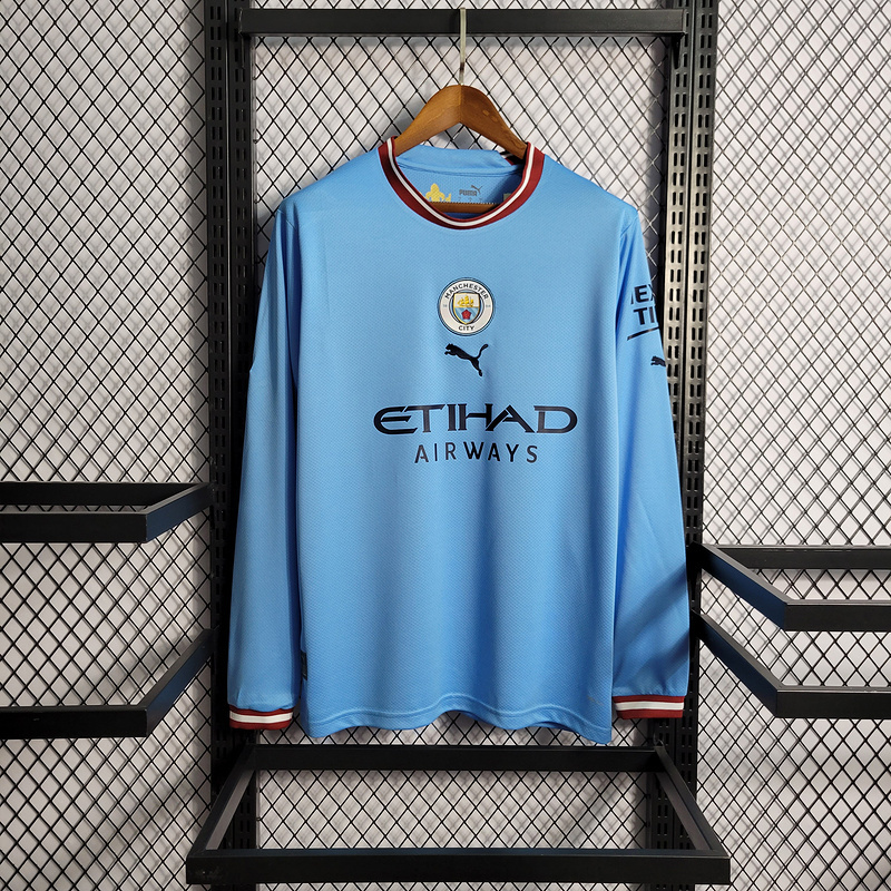 22-23 Long Sleeve Manchester City Home