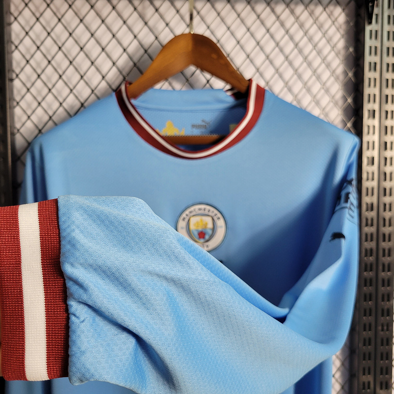 22-23 Long Sleeve Manchester City Home