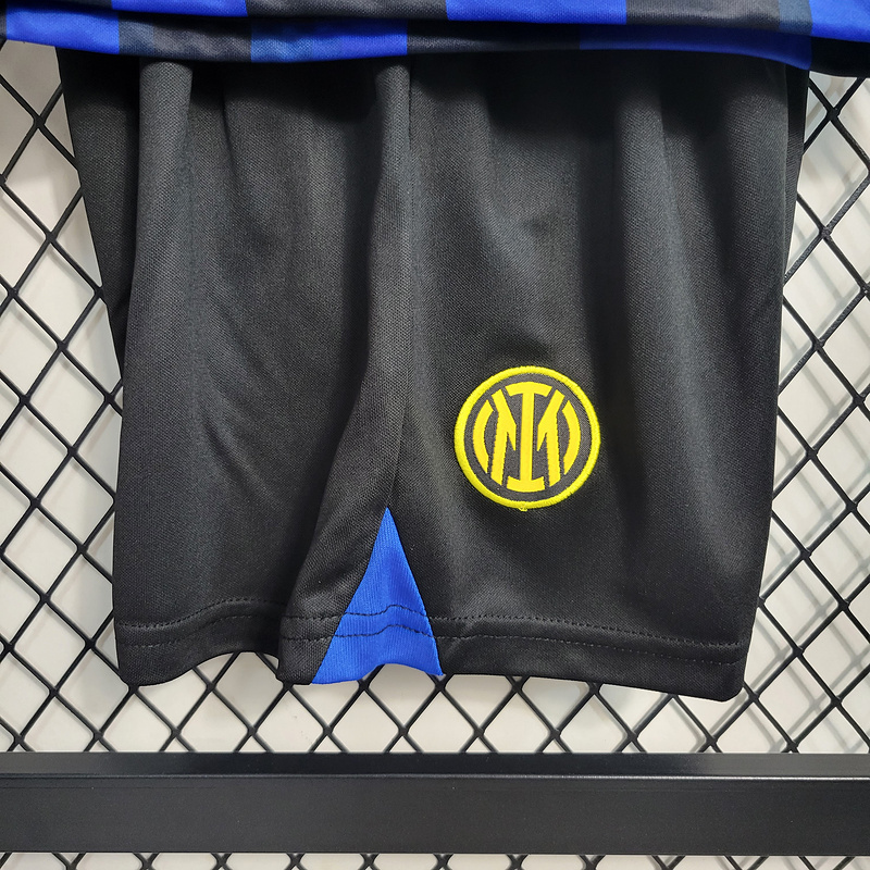 2023-24 KIDS Inter Milan Home Kids' Clothing CUADRADO ARNAUTOVIC THURAM LAUTARO FRATTESI Football jersey