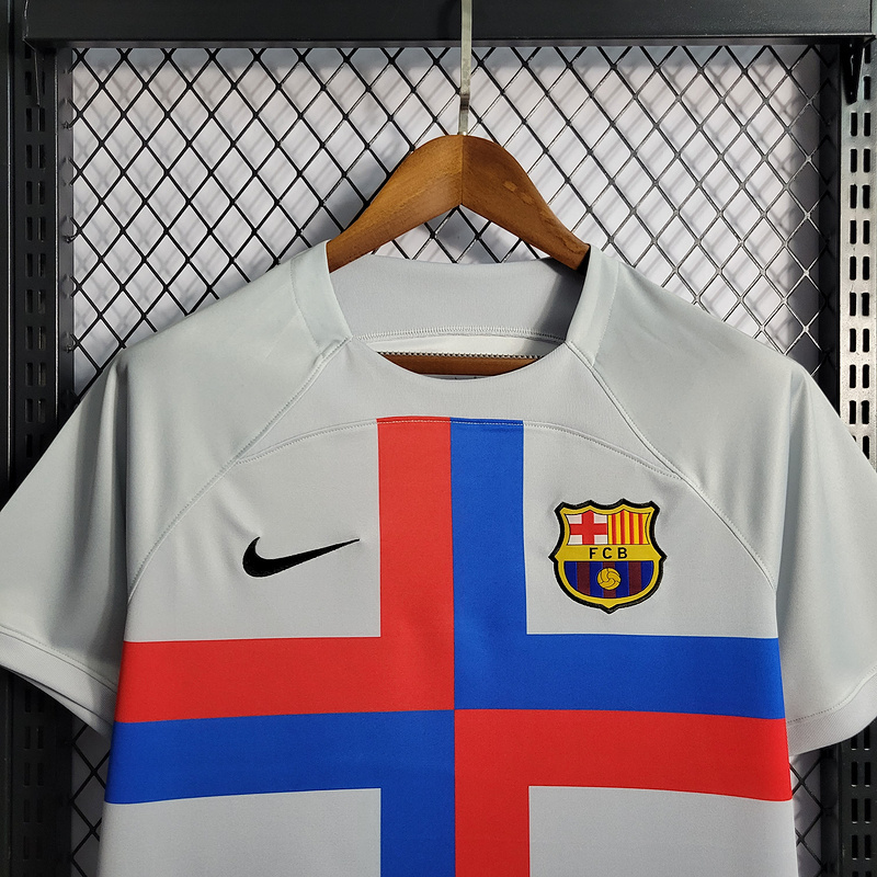 2022-23 Barcelona third away LEWANDOWSKI O.DEMBELE PEDRI PATRI JORDI ALBA Football jersey
