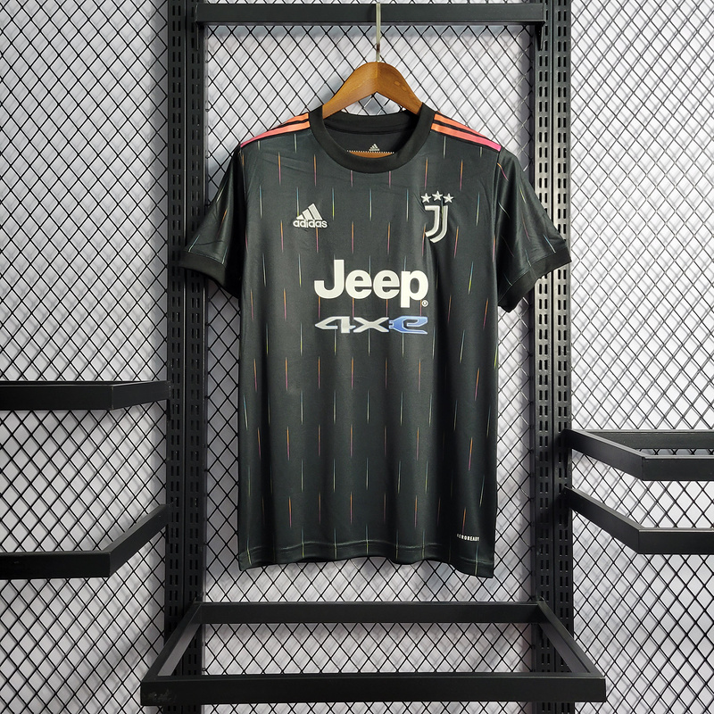 2021-22 Juventus Black Away Cuadrado Chiesa Vlahovi? Morata Dybala Football jersey