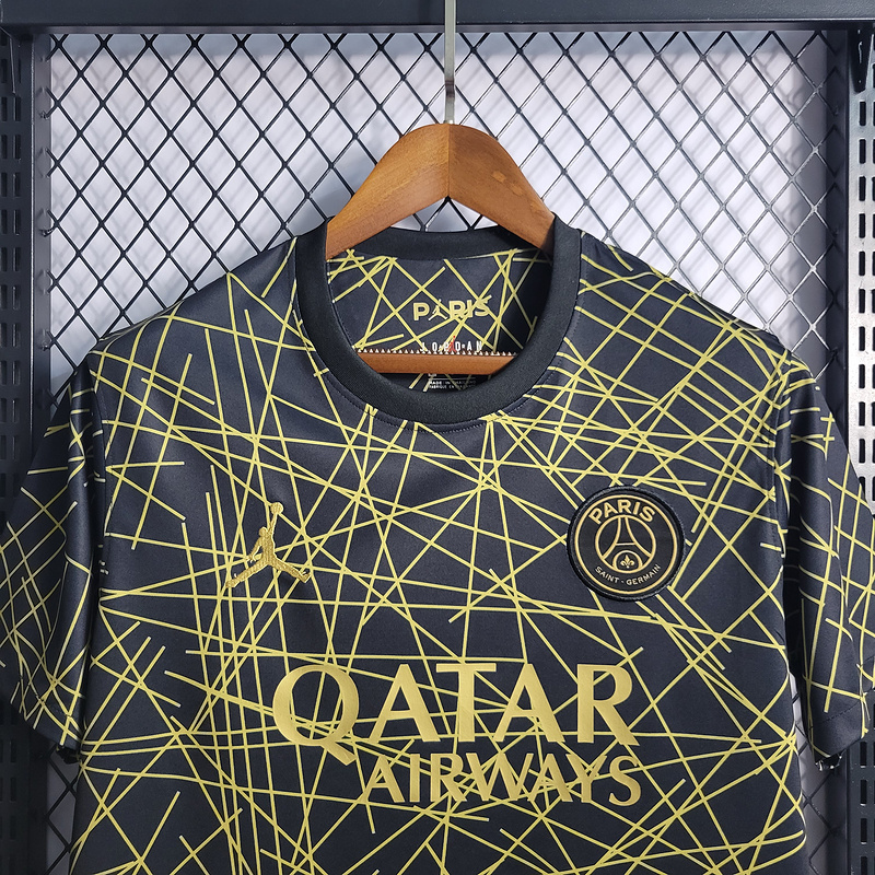 22-23 PSG Training Suit Black and Gold Line