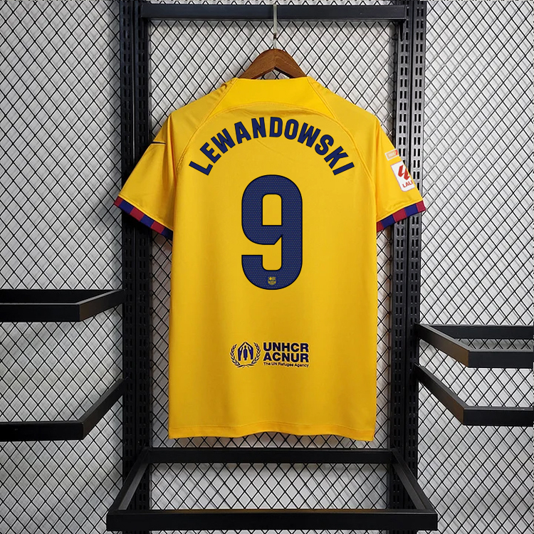 2023-24 Barcelona 4 away GAVI LEWANDOWSKI F. DE JONG PEDRI FERMíN Football jersey