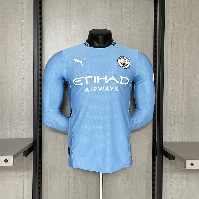 2024-25 Manchester City Home Player Long Sleeve Football jersey