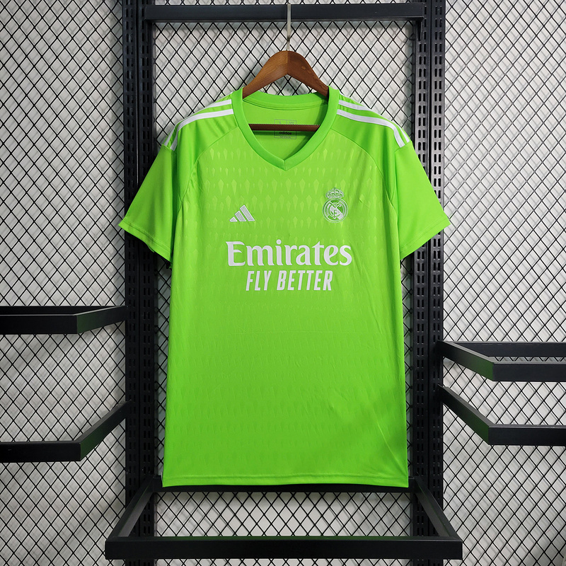 2023-24 Real Madrid goalkeeper green  COURTOIS Football jersey