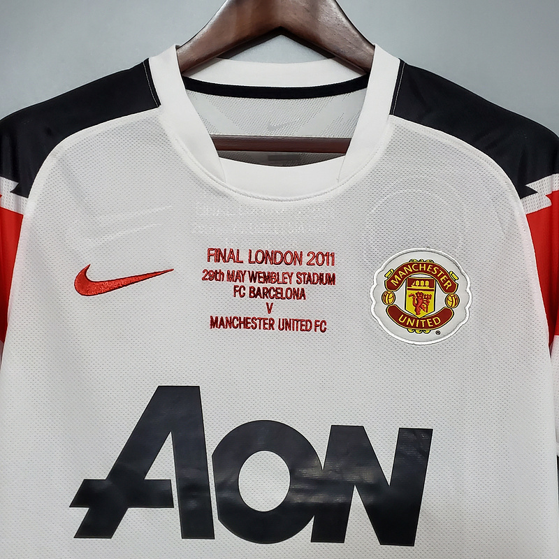 Retro 2010-11 UCL Manchester United in the Champions League version away Football jersey retro