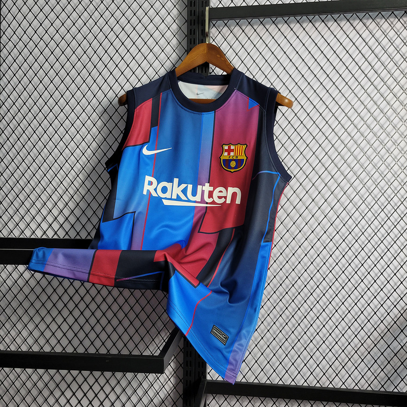 Retro  2021-22 Barcelona Training Vest  PEDRI PIQUE DEMBELE MEMPHIS F.DE JONG