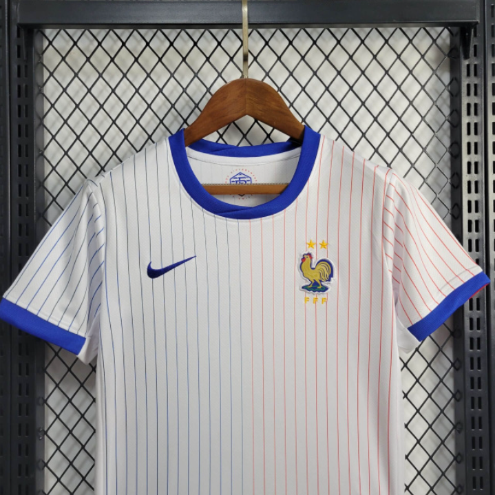 2024-25 France Away KIDS CAMAVINGA  GRIEZMANN GIROUD MBAPPE DEMBELE T. HERNANDEZ Football jersey