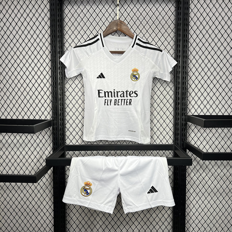 2024-25 Real Madrid Home Kids Soccer Jersey