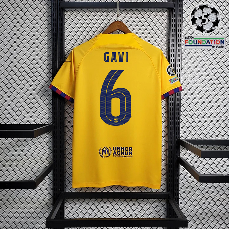 2023-24 Barcelona 4 away GAVI LEWANDOWSKI F. DE JONG PEDRI FERMíN Football jersey