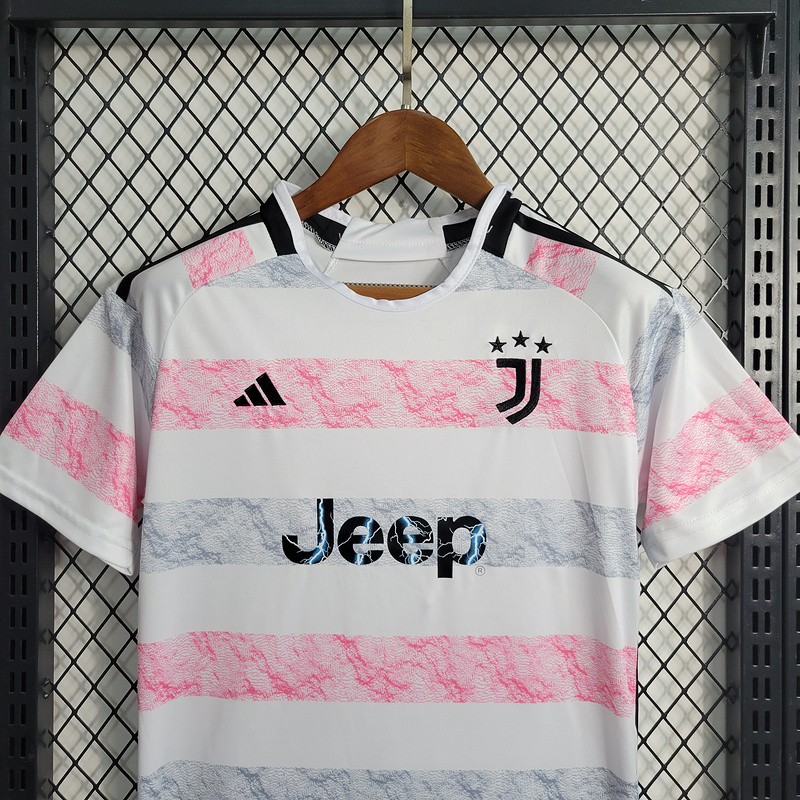 2023-24 kids Juventus away  CHIESA VLAHOVIC POGBA KOSTIC Football jersey