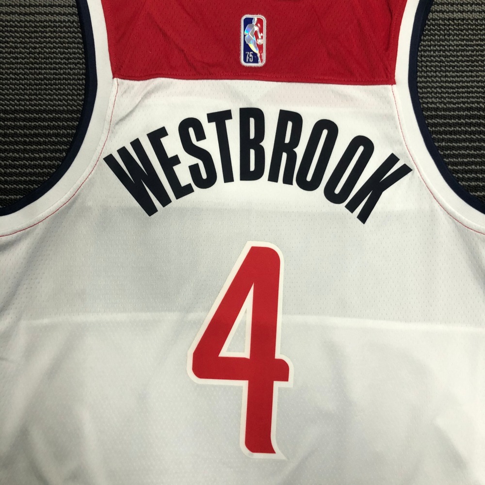 75th Anniversary Washington Wizards White 4 Westbrook
