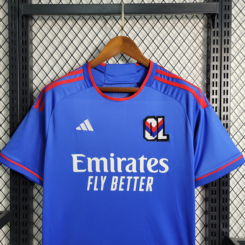 2023-24 Lyon away soccer jersey