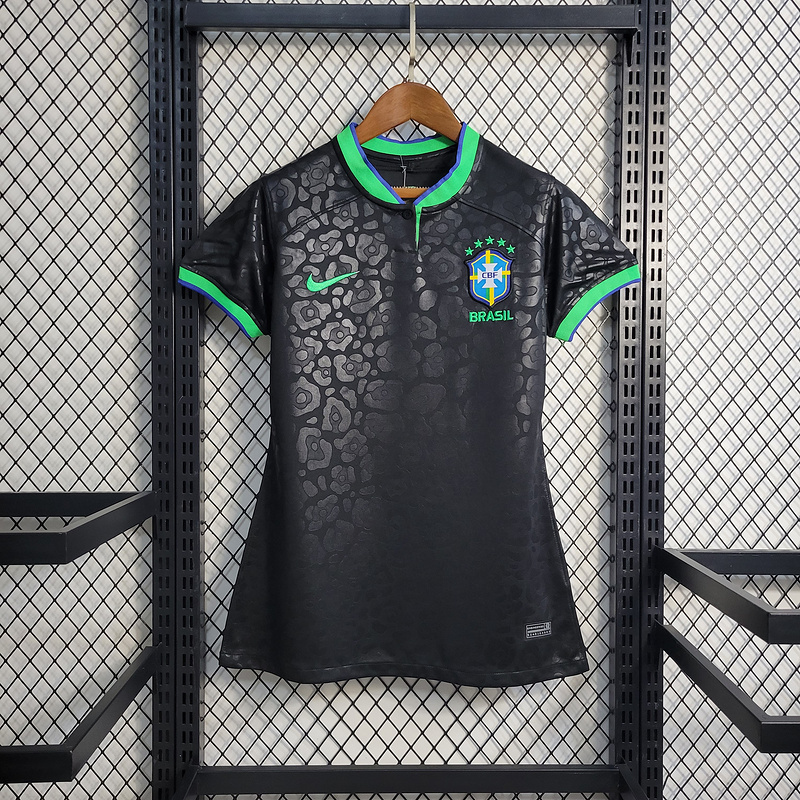 2022-23 Brazil women's black leopard national team  VINI JP PAPHINHA CUNHA NAYMAR JR L.PAQUETA Football jersey