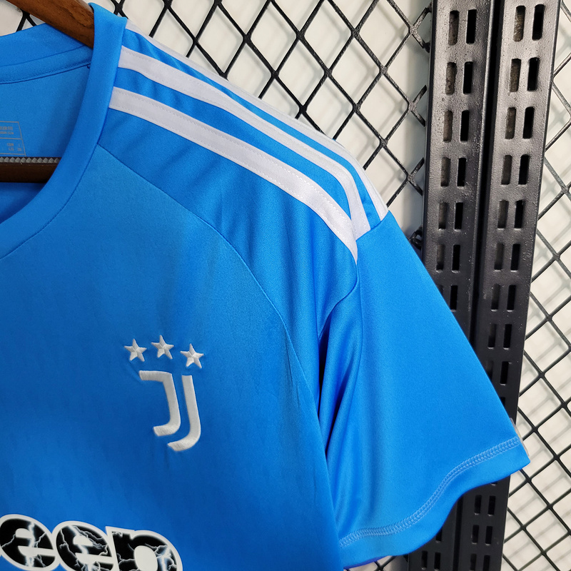 2023-24 Juventus Blue Goalkeeper  CHIESA VLAHOVIC POGBA KOSTIC Football jersey