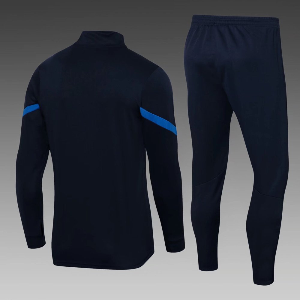 2021-2022 Italian half-pull training uniform blue suit