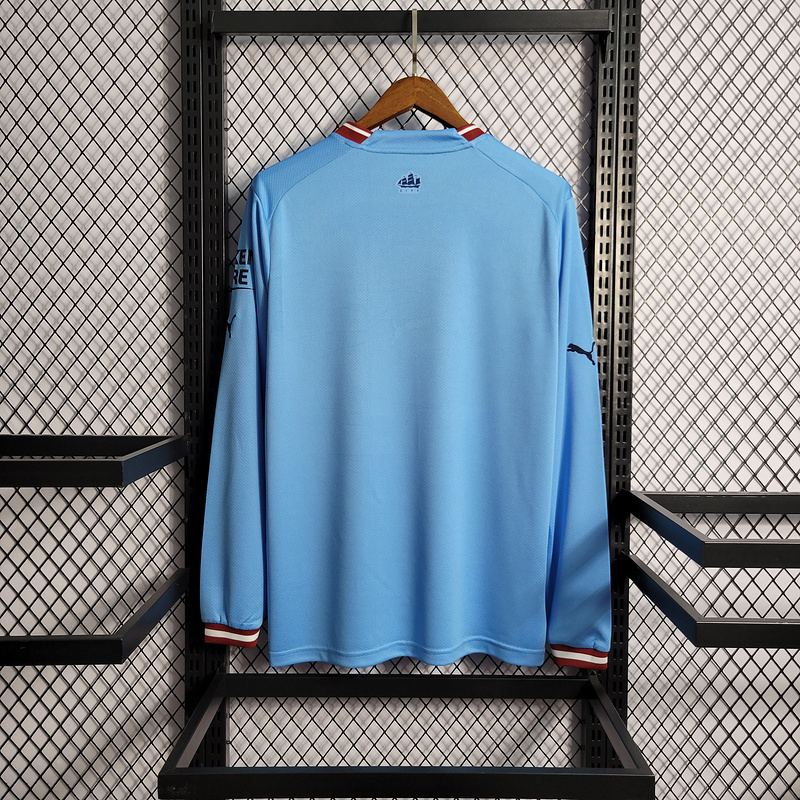 22-23 Long Sleeve Manchester City Home